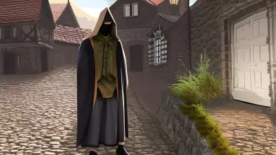 Stranger in a Quaint Village Square
