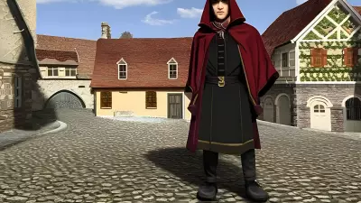 Stranger in a Quaint Village Square