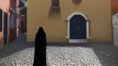 Stranger in a Quaint Village Square