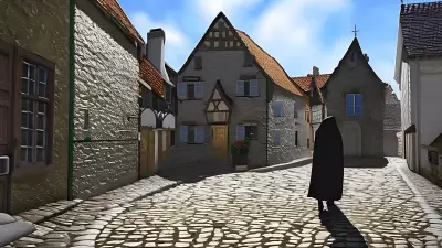 Stranger in a Quaint Village Square