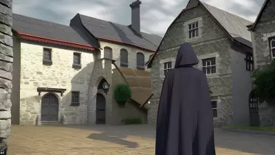 Stranger in a Quaint Village Square