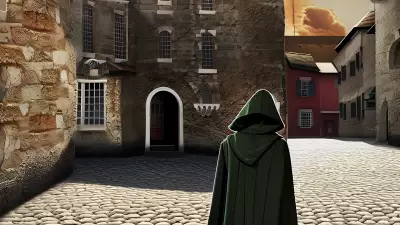 Stranger in a Quaint Village Square