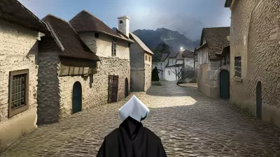 Stranger in a Quaint Village Square