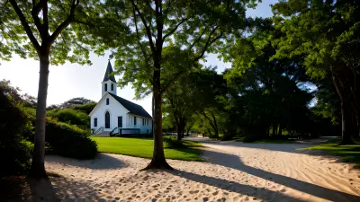 Light and Shadow on the Beach Capturing the Beauty of Church in Nature