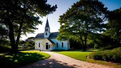 Light and Shadow on the Beach Capturing the Beauty of Church in Nature
