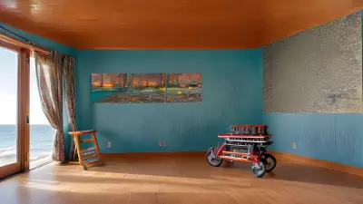 Vivid Scenes of the Ocean Full of Energy and Embracing the Colorful Mist Enable Wanderers to Dance Trip hop without Worrying about Reality