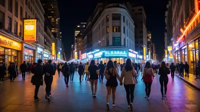 Captivating City Snapshot A Group of Friends Exploring the Nightlife
