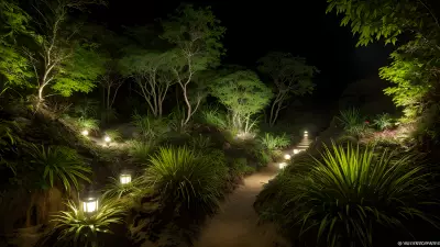 Ethereal Lights Capturing Reptiles in the Ecosystem of Cliffs