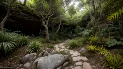 Ethereal Lights Capturing Reptiles in the Ecosystem of Cliffs