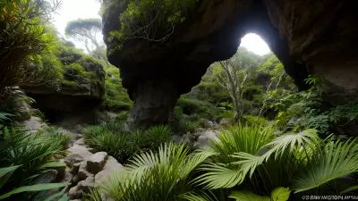 Ethereal Lights Capturing Reptiles in the Ecosystem of Cliffs