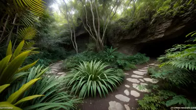 Ethereal Lights Capturing Reptiles in the Ecosystem of Cliffs