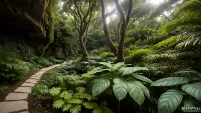 Ethereal Lights Capturing Reptiles in the Ecosystem of Cliffs