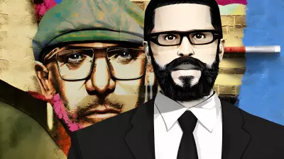 Quirky Executive Portrait Within the Abandoned City Walls