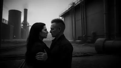 Charcoal Sketches of a Reclusive Couple in an Industrial Setting