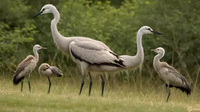 Empathic Family Bond Capturing Successful Moor Suburb Crane Parenting