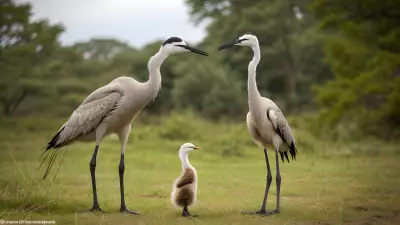 Empathic Family Bond Capturing Successful Moor Suburb Crane Parenting