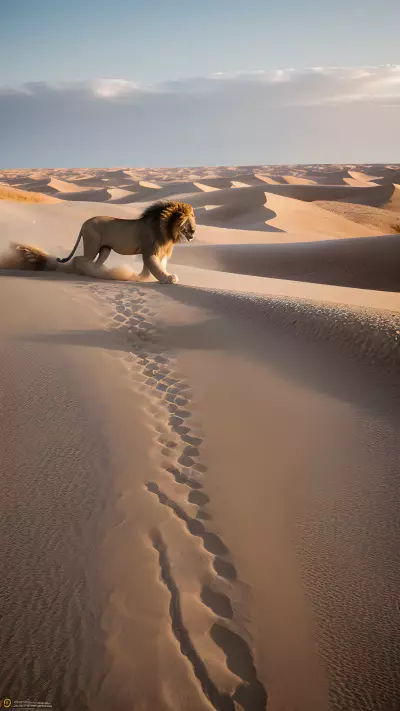 Capturing the Momentary Magic of A Wild Lion Catching a Dune