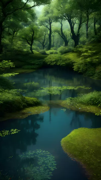 Enchanting Lake of Magical Forces