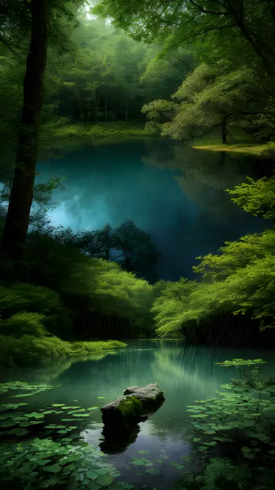 Enchanting Lake of Magical Forces