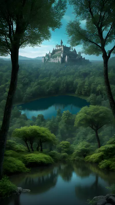 Enchanting Lake of Magical Forces