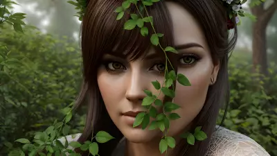 Mysterious Stranger in Peaceful Victorian Garden
