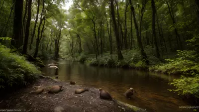 Wildlife Encounters in a Serene Forest Setting