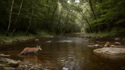 Wildlife Encounters in a Serene Forest Setting