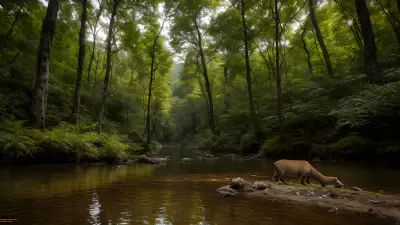 Wildlife Encounters in a Serene Forest Setting