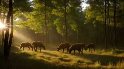 Wildlife Encounters in a Serene Forest Setting