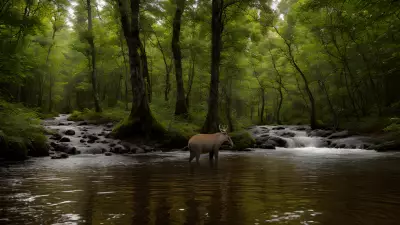 Wildlife Encounters in a Serene Forest Setting