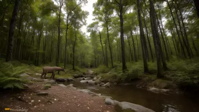 Wildlife Encounters in a Serene Forest Setting