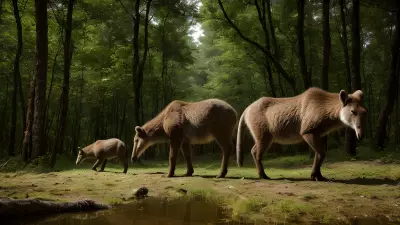 Wildlife Encounters in a Serene Forest Setting