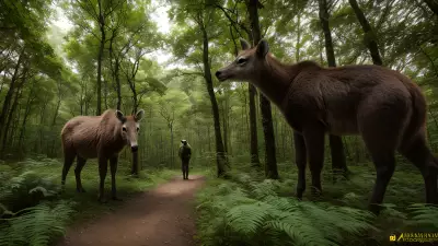 Wildlife Encounters in a Serene Forest Setting