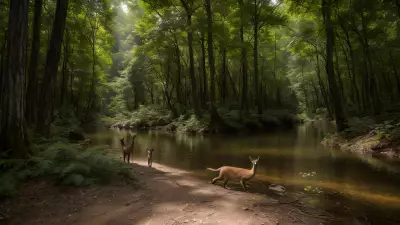 Wildlife Encounters in a Serene Forest Setting