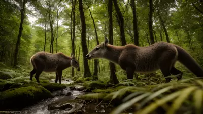 Wildlife Encounters in a Serene Forest Setting