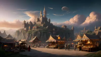 Skyline Bazaar A Magical Floating Marketplace