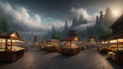 Skyline Bazaar A Magical Floating Marketplace