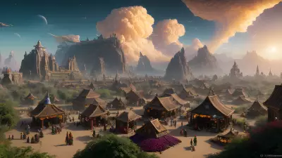 Skyline Bazaar A Magical Floating Marketplace