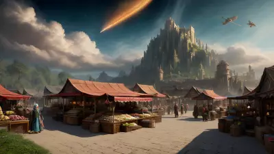 Skyline Bazaar A Magical Floating Marketplace