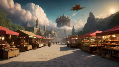 Skyline Bazaar A Magical Floating Marketplace