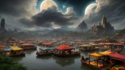 Skyline Bazaar A Magical Floating Marketplace