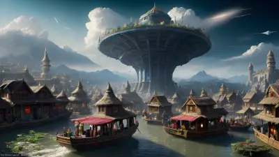 Skyline Bazaar A Magical Floating Marketplace
