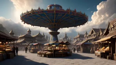 Skyline Bazaar A Magical Floating Marketplace