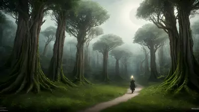 Enchanted Wonders Mythical Beings in an Otherworldly Forest
