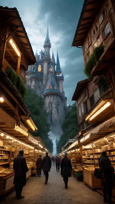 Enchanted Market of Alchemists and Turned Tale Illusions