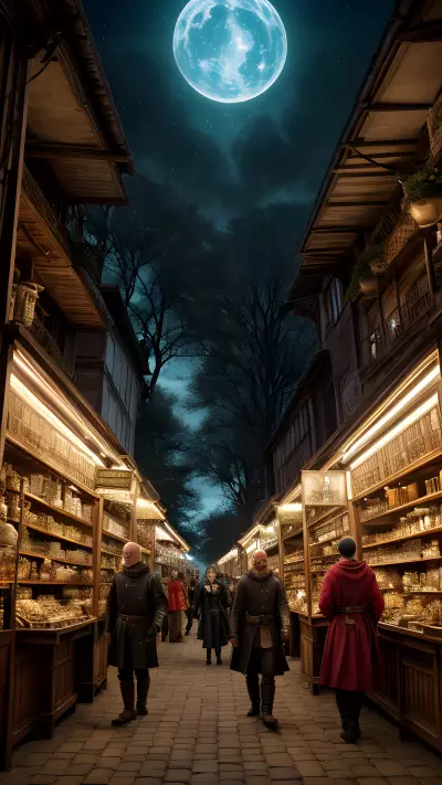 Enchanted Market of Alchemists and Turned Tale Illusions