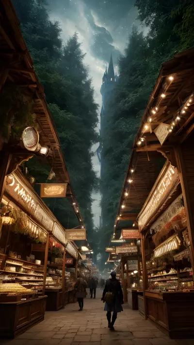 Enchanted Market of Alchemists and Turned Tale Illusions