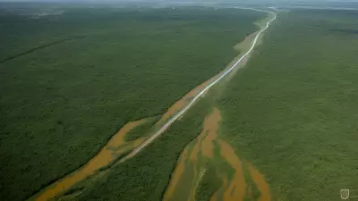 Migration in Motion Aerial Shots of Protagonist George Lambert in the Floodplain