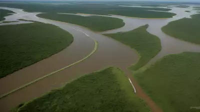 Migration in Motion Aerial Shots of Protagonist George Lambert in the Floodplain