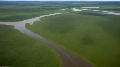 Migration in Motion Aerial Shots of Protagonist George Lambert in the Floodplain